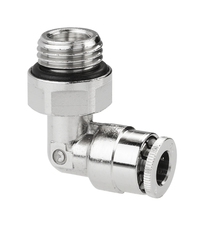 Schlauchanschluss G1/4a f&amp;#252;r Schlauch a&amp;#216; 6 mm 90&amp;#176; - drehbar  (Messing vernickelt)