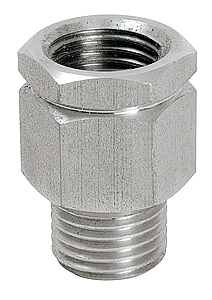 &amp;#214;lr&amp;#252;ckhalteventil G1/4a x G1/4i bis +60 &amp;#176;C  (Edelstahl mit Kunststoffventil)