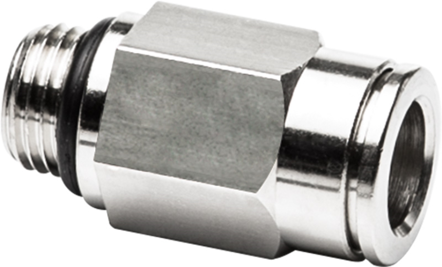Schlauchanschluss M10x1a f&amp;#252;r Schlauch a&amp;#216; 8 mm gerade  (Messing vernickelt)