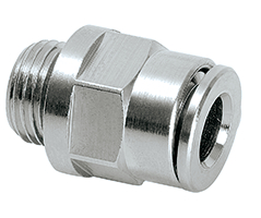 Schlauchanschluss G1/8a für Schlauch aØ 6 mm gerade  (Messing vernickelt)