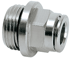 Schlauchanschluss G3/8a für Schlauch aØ 8 mm gerade  (Messing vernickelt)