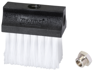 Schmierbürste bis +80 °C 60 x 30 mm G1/4i  Anschlussgewinde oben + seitlich