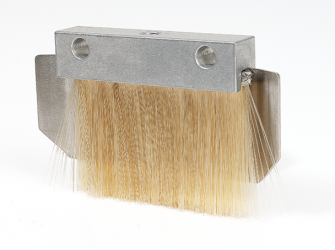 Schmierbürste für Grossketten bis +180 °C mit Durchgangsbohrung  (Alu / Pekalon)