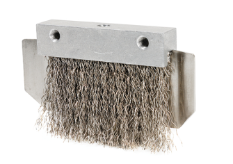 Schmierbürste für Grossketten bis +350 °C mit Gewindebohrung M6  (Alu / Edelstahl)