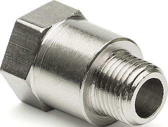 Verlängerung 16 mm G1/8a x G1/8i  (Messing vernickelt)