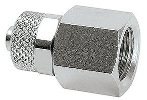 Tube connector G1/4 female for tube oØ 8 mm (brass nickel-plated)