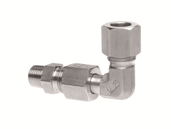 Schneidring-Verschraubung R1/8a für aØ 8 mm 90° einstellbar  (Edelstahl)