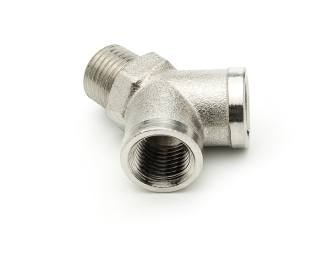 Y-Stück 2 x G1/4i x R1/4a  (Messing vernickelt)