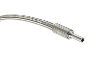 Schlauch bis +260 °C aØ 11 mm x iØ 8 mm 500 mm  (PTFE / Edelstahl)