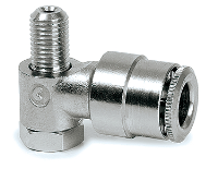 Schlauchanschluss M6x0,75a f&amp;#252;r Schlauch a&amp;#216; 6 mm 90&amp;#176; - schwenkbar  (Messing vernickelt)