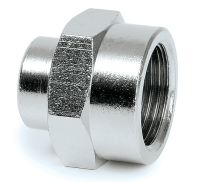 Reduziermuffe G3/8i x G1/8i f&amp;#252;r Schlauch a&amp;#216; 8 mm  (vernickelt)