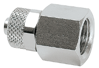 Tube connector G1/4 female for tube o&amp;#216; 8 mm  (brass nickel-plated)