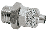 Raccord G1/4e pour flexible e&amp;#216; 8 mm  (inox)