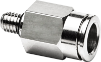 Schlauchanschluss M6a f&amp;#252;r Schlauch a&amp;#216; 8 mm gerade  (Messing vernickelt)