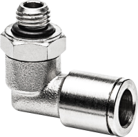 Schlauchanschluss M8x1a f&amp;#252;r Schlauch a&amp;#216; 8 mm 90&amp;#176; - drehbar  (Messing vernickelt)
