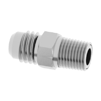 Sechskantnippel 9/16 JICa x R1/4a gerade f&amp;#252;r Schlauchanschluss  (Edelstahl)