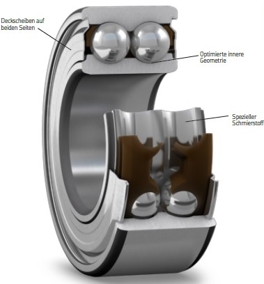 SKF-Roulement à billes à contact oblique à deux rangées