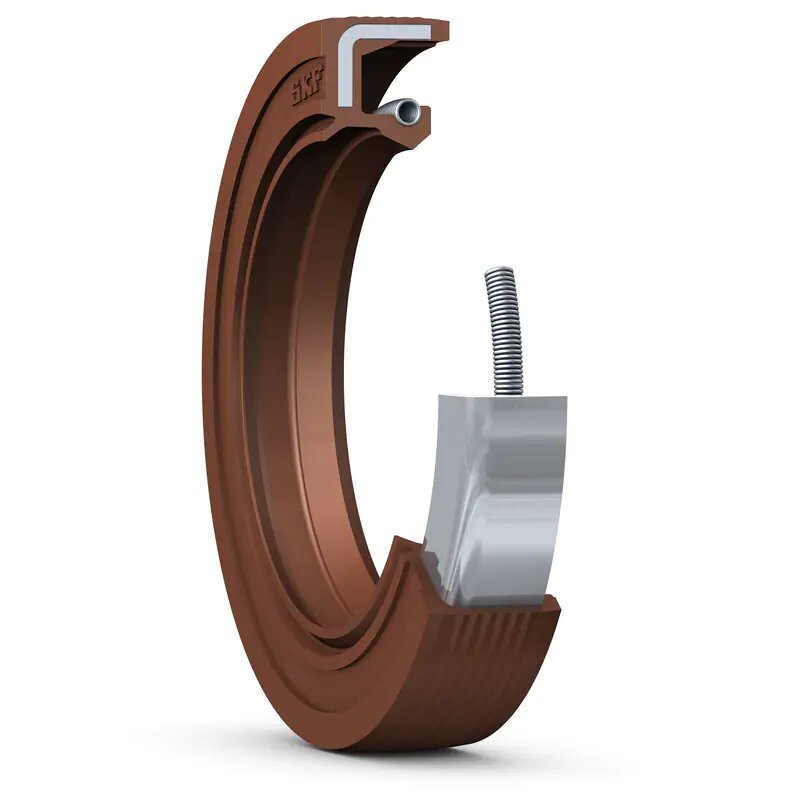 SKF Radial-Wellendichtring mit Elastomer-Aussenmantel und zusätzlicher Staublippe