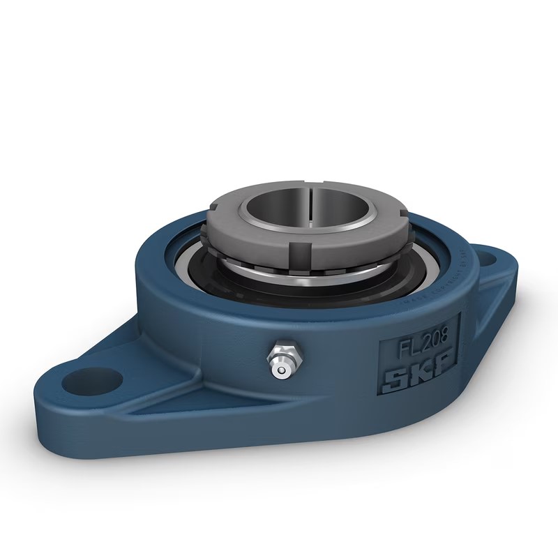 SKF-Oval flanged ball bearing unit with adapter sleeve locking, cast iron housing, JIS