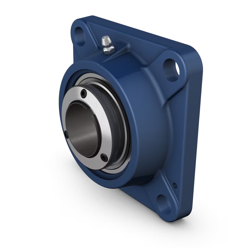 SKF-Square flanged ball bearing unit with SKF ConCentra locking, cast iron housing, ISO