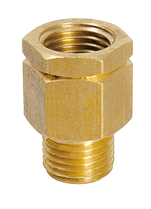 Oil retaining valve G1/4 male x G1/4 female up to +60 &#176;C  (brass with plastic valve)