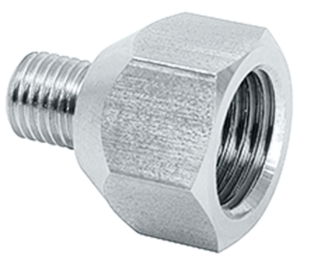 Reducer 1/4 UNF male x G1/4 female  (stainless steel)
