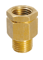 Oil retaining valve G1/4 male x G1/4 female up to +60 &amp;#176;C  (brass with plastic valve)