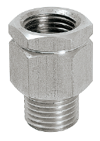 Oil retaining valve G1/4 male x G1/4 female up to +60 &amp;#176;C  (stainless steel with plastic valve)
