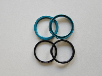 Radial shaft seal with elastomer outer jacket, without spring,