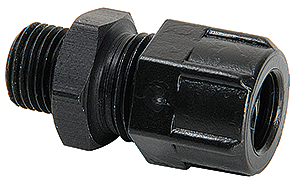Tube connector G1/8 male for tube o&#216; 8 mm  (alu / plastic)