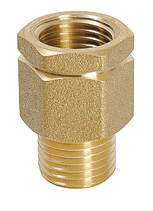 Oil retaining valve G1/4 male x G1/4 female up to +150 &#176;C  (brass with metal valve)