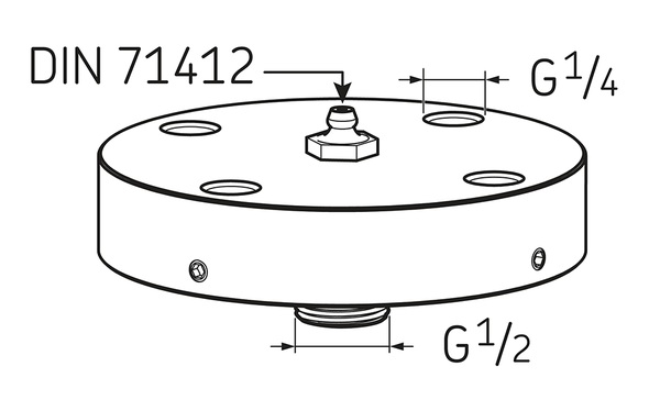 Vierfachaufnehmer G 1/2