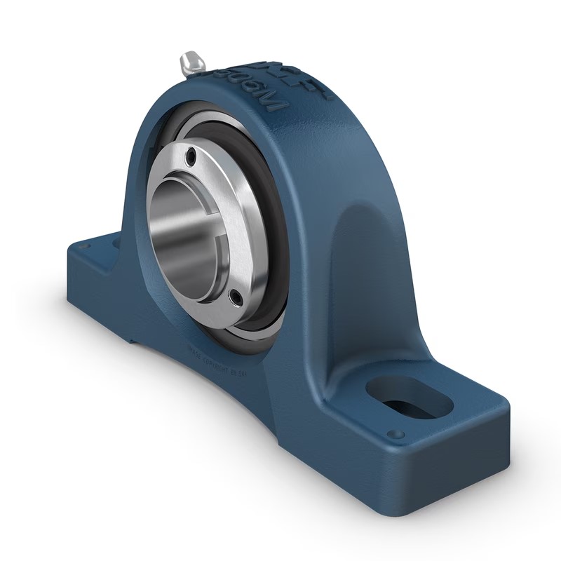SKF-Pillow block ball bearing unit with extended inner ring and SKF ConCentra locking, cast iron, IS