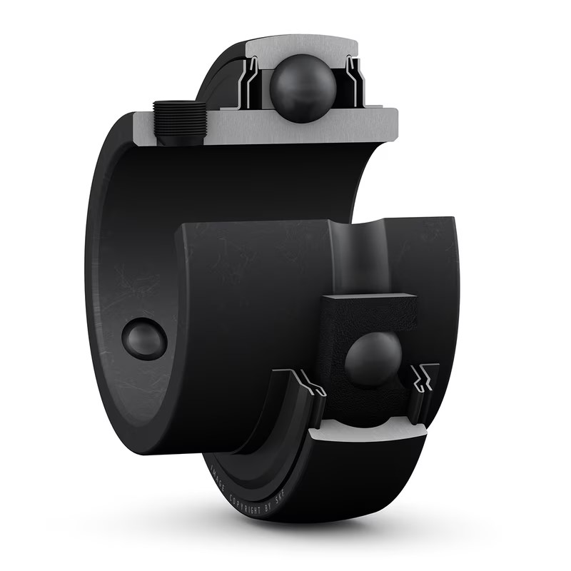 SKF-Insert bearing with set screw locking and extended inner ring