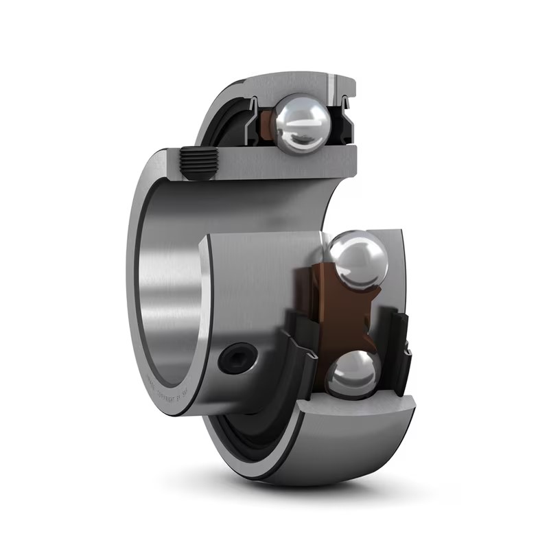 SKF-Insert bearing with set screws locking and narrow inner ring